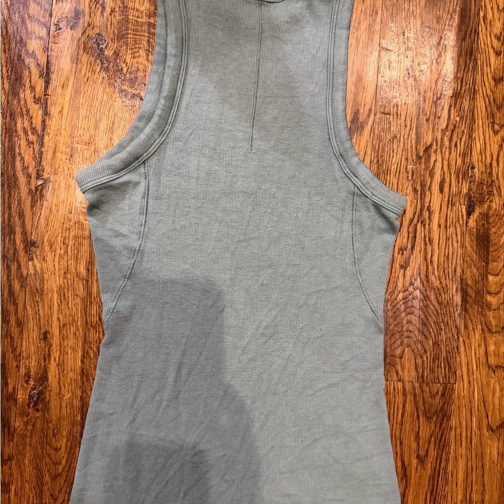 LuLuLemon soft/Stretch Sleeveless Ribbed Tank Top in Sage Green